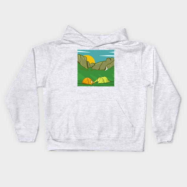 Yosemite Valley Kids Hoodie by mailboxdisco